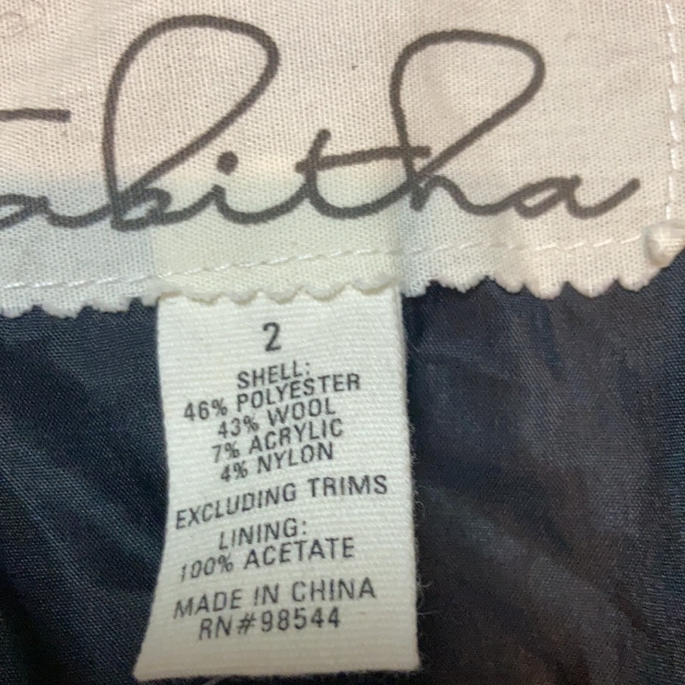 Anthropologie Tabitha tweed, cropped blazer with lace details. Size 2. - Picture 3 of 3